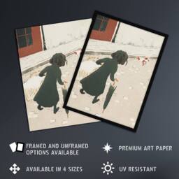 "Artery8 Parisian Life The Little Laundress Bonnard Wall Art Poster Print in Beige - Size: W12"" x H16""" - thumbnail 2