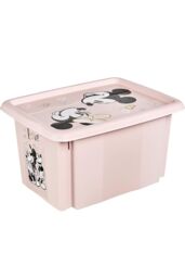 Keeeper Set of 2 Minnie Mouse Turn Around Stackable Box 15 Litre with Lid - Nordic Pink - thumbnail 2