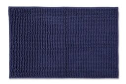 New Edge Blinds Marlow Collection Soft Touch Non-Slip Bathroom Rug in Blue - Size: 45 cm width x 75 cm drop - thumbnail 1