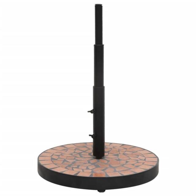 Berkfield Home Parasol Base Terracotta Round 12 kg in Brown