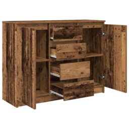 Berkfield Home Sideboard with Drawers Old Wood 100.5x35x76 cm Engineered Wood in Brown - thumbnail 5
