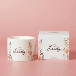 The Cottage Garden Mother's Day Ceramic Candle 100g - Lovely in White - thumbnail 2