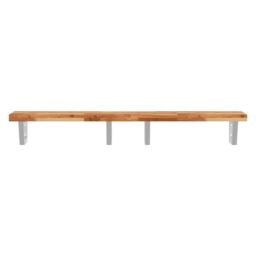 Berkfield Home Basin Shelf Wall Mounted Steel & Solid Wood Acacia in Brown - thumbnail 4