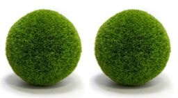 Primrose Artificial Grass Effect Hanging Topiary Ball With Chain 38cm in Green - thumbnail 4