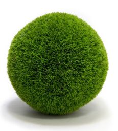 Primrose Artificial Grass Effect Hanging Topiary Ball With Chain 38cm in Green - thumbnail 1