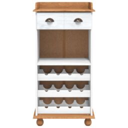 "Berkfield Home Wine Cabinet ""ASKIM"" with 12 Bottle Holders White Solid Wood Pine" - thumbnail 6