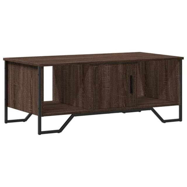Berkfield Home Coffee Table Brown Oak 100x51x40 cm Engineered Wood - Size: 100 x 51 x 40 cm - image 1