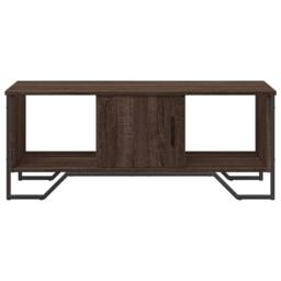 Berkfield Home Coffee Table Brown Oak 100x51x40 cm Engineered Wood - Size: 100 x 51 x 40 cm - thumbnail 5