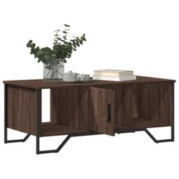 Berkfield Home Coffee Table Brown Oak 100x51x40 cm Engineered Wood - Size: 100 x 51 x 40 cm - thumbnail 9