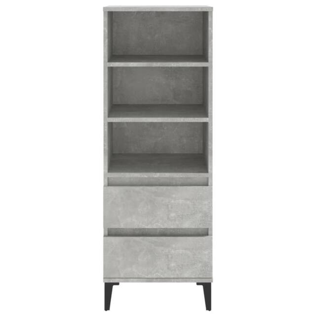 Berkfield Home Highboard Concrete Grey 40x36x110 cm Engineered Wood - Size: 40 x 36 x 110 cm - image 1