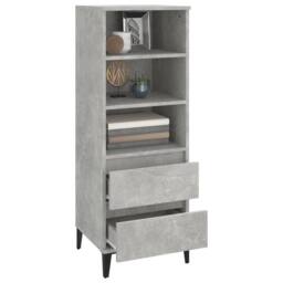 Berkfield Home Highboard Concrete Grey 40x36x110 cm Engineered Wood - Size: 40 x 36 x 110 cm - thumbnail 7
