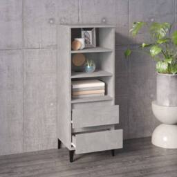 Berkfield Home Highboard Concrete Grey 40x36x110 cm Engineered Wood - Size: 40 x 36 x 110 cm - thumbnail 6