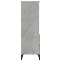 Berkfield Home Highboard Concrete Grey 40x36x110 cm Engineered Wood - Size: 40 x 36 x 110 cm - thumbnail 5