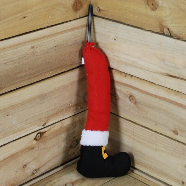 Samuel Alexander 40cm Single Santa Design Chunky Leg With Boot For Xmas Tree in Red - image 1