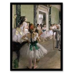"Artery8 The Ballet Class Dance Studio Degas Vintage Framed Wall Art Print - Size: W12"" x H16""" - thumbnail 1