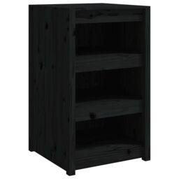 Berkfield Home Outdoor Kitchen Cabinet Black 55x55x92 cm Solid Wood Pine - Size: 55 x 55 x 92 cm - thumbnail 2