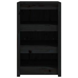 Berkfield Home Outdoor Kitchen Cabinet Black 55x55x92 cm Solid Wood Pine - Size: 55 x 55 x 92 cm - thumbnail 4