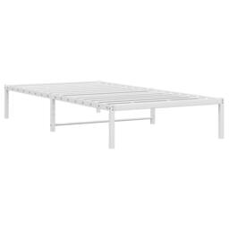 Berkfield Home Metal Bed Frame without Mattress White 107x203cm - Size: 107x203 cm - thumbnail 4