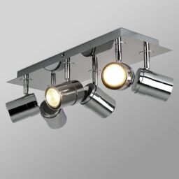 ValueLights Rosie 6 Way Silver Ceiling Bar Spotlight - thumbnail 3