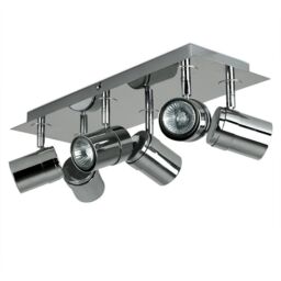 ValueLights Rosie 6 Way Silver Ceiling Bar Spotlight - thumbnail 1