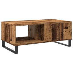 Berkfield Home Coffee Table Old Wood 90x50x36.5 cm Engineered Wood in Brown - thumbnail 7