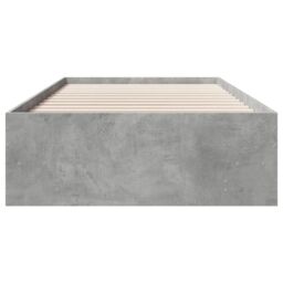 Berkfield Home Bed Frame without Mattress Concrete Grey 100x200cm Engineered Wood - Size: 100x200 cm - thumbnail 5