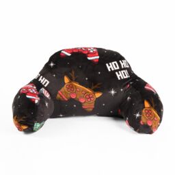 OHS Xmas Gaming Print Kids Cuddle Cushion Fleece Reading Pillow, Black - thumbnail 3