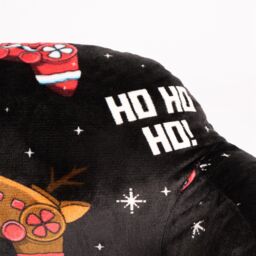 OHS Xmas Gaming Print Kids Cuddle Cushion Fleece Reading Pillow, Black - thumbnail 6