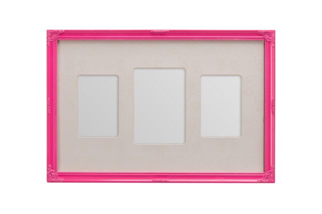 Orsina Pink 3 Multi Photo Frame, Multi-Picture Holder, Portrait or Landscape Display Frame, Polyresin Memory Holder - image 1