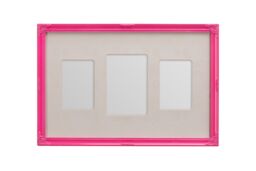 Orsina Pink 3 Multi Photo Frame, Multi-Picture Holder, Portrait or Landscape Display Frame, Polyresin Memory Holder - thumbnail 1