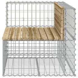 Berkfield Home Garden Bench Gabion Design 92x71x65.5 cm Impregnated Wood Pine in Brown - thumbnail 4