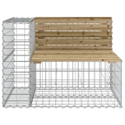 Berkfield Home Garden Bench Gabion Design 92x71x65.5 cm Impregnated Wood Pine in Brown - thumbnail 3