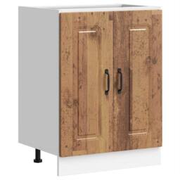 Berkfield Home Sink Base Cabinet Kalmar Old Wood 60x46x81.5 cm Engineered Wood in Brown - thumbnail 2