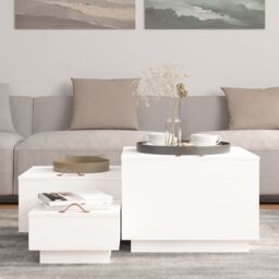 Berkfield Home Storage Boxes with Lids 3 pcs White Solid Wood Pine - thumbnail 3