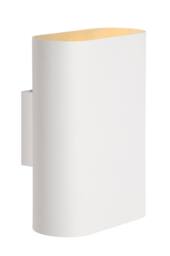 Lucide 'OVALIS' Dimmable Stylish Decorative Mountable Indoor Wall Lamp 2xE14 in White - thumbnail 1