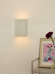Lucide 'OVALIS' Dimmable Stylish Decorative Mountable Indoor Wall Lamp 2xE14 in White - thumbnail 2
