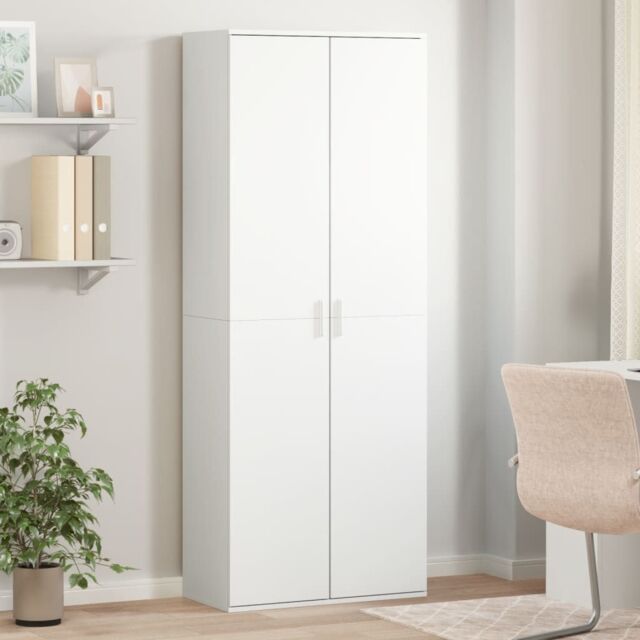 Berkfield Home Highboard White 70x35x180 cm Engineered Wood - Size: 70 x 35 x 180 cm - image 1