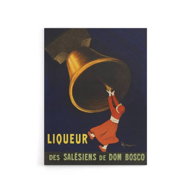 "Artery8 Angelus Liquor of Priests Advert Canvas Wall Art Print Cappiello in Blue - Size: W18"" x H24""" - image 1