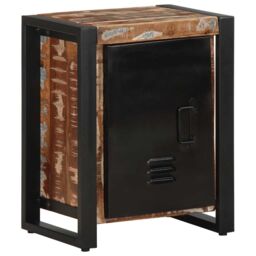 Berkfield Home Bedside Cabinet Multicolour 40x30x51 cm Solid Wood Reclaimed - Size: 40 x 30 x 51 cm