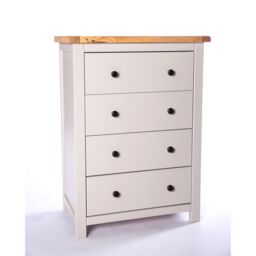 Cabinet Bits Argenta 4 Drawer Chest of Drawers Brass Knob in Light Grey - thumbnail 2