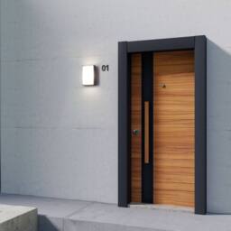 Netlighting Block LED Outdoor Flush Wall Lamp Antracita Neutral White 4000K IP65 in Grey - thumbnail 2