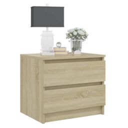 Berkfield Home Bed Cabinets 2 pcs Sonoma Oak 50x39x43.5 cm Engineered Wood in Brown - thumbnail 6