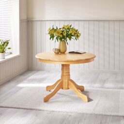 FurnitureboxUK Bude Round Wooden Dining Table & 2 Millford Chairs in Light Oak - thumbnail 2