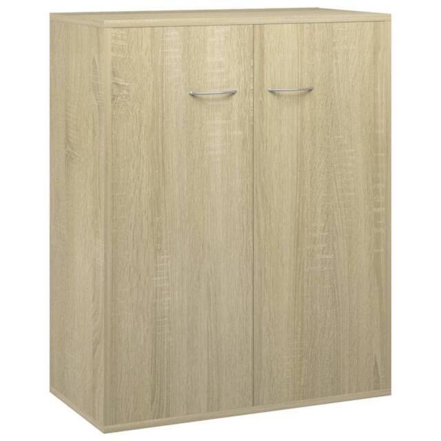 Berkfield Home Sideboard Sonoma Oak 60x30x75 cm Engineered Wood in Light Brown - Size: 60 x 30 x 75 cm - image 1