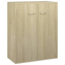 Berkfield Home Sideboard Sonoma Oak 60x30x75 cm Engineered Wood in Light Brown - Size: 60 x 30 x 75 cm - thumbnail 1