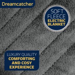 Dreamcatcher Deluxe Electric Throw Heated Double Over Blanket Soft Fleece Timer in Grey - thumbnail 6