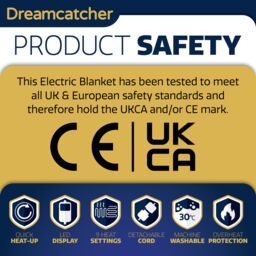 Dreamcatcher Deluxe Electric Throw Heated Double Over Blanket Soft Fleece Timer in Grey - thumbnail 8