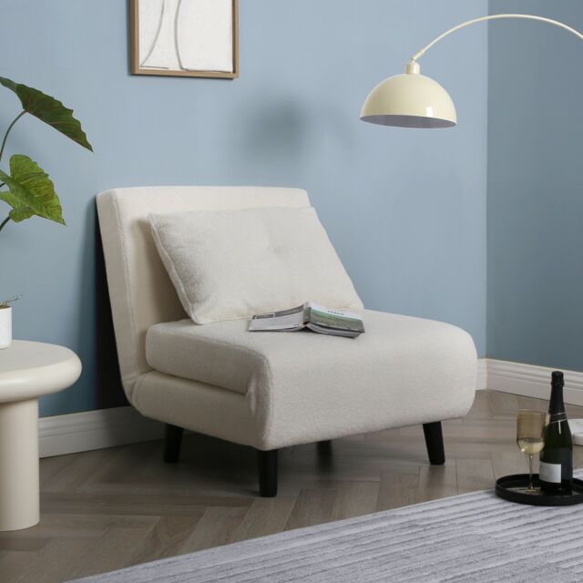 Home Garden Direct Aurora - Single Bed Chair Sofa in Boucle - 1 Seater in Beige - image 1