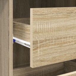 Berkfield Home Sonoma Oak Writing Desk Sonoma oak Particle board Medium Storage in Brown - thumbnail 8