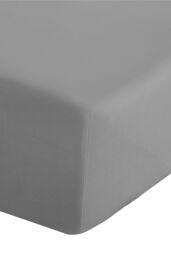 Catherine Lansfield 'Easy Iron Percale' Combed Polycotton 25cm Depth Sheet in Grey - Size: Double Fitted - thumbnail 2